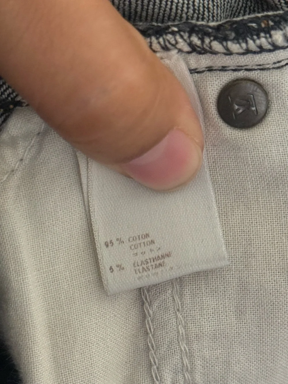 Louis Vuitton vintage circa 2008 low rise 5 pocket jeans embroidered size 36IT